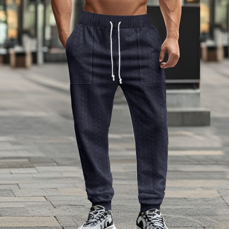 Herren modische Sweatpants mit strukturiertem Design und praktischen Taschen EB