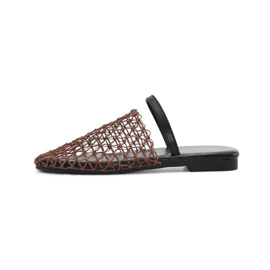 Damen moderne Slingback-Sandalen im Netzdesign EB