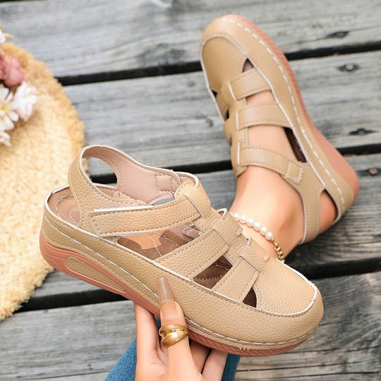 Damen luftige Wedge-Sandalen mit atmungsaktiven Riemen und elegantem Design EB