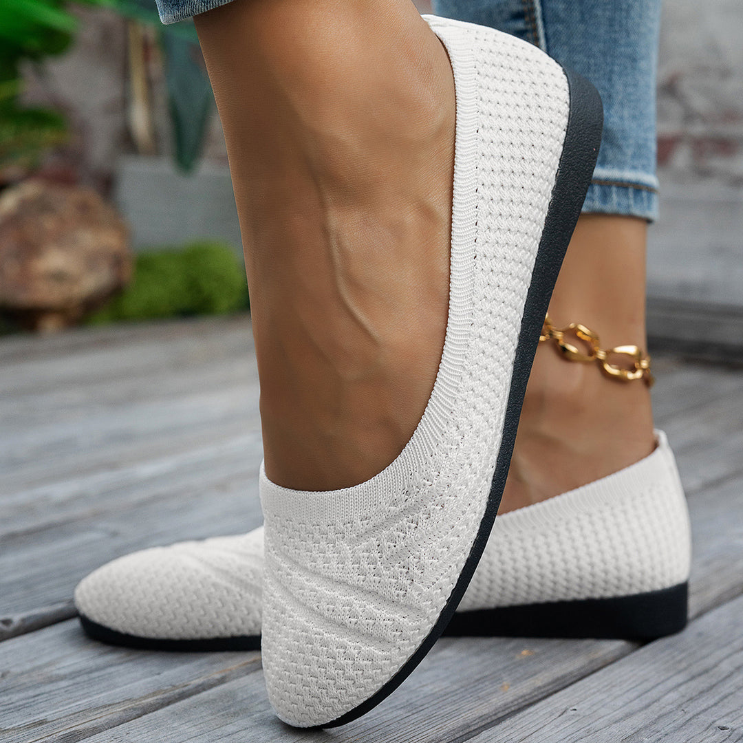 Damen komfortable Slipper mit innovativem Strickdesign EB