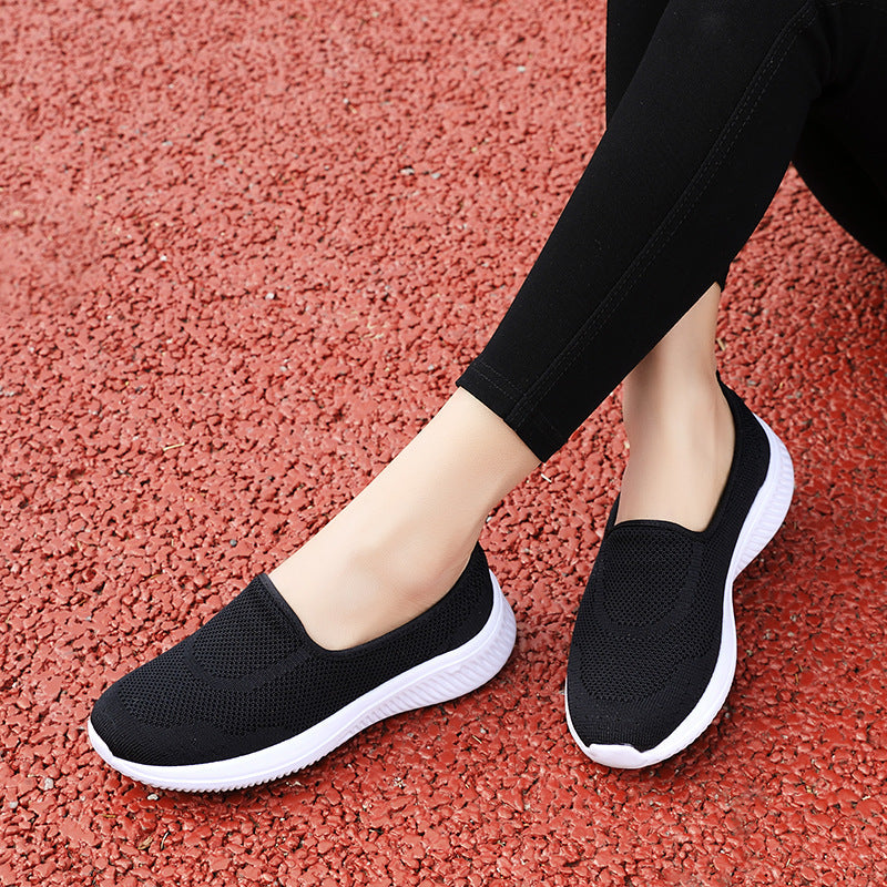 Damen Bequeme Slip-On Sneakers mit atmungsaktivem Obermaterial EB