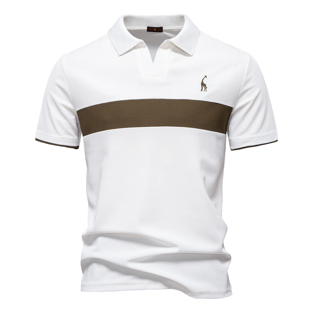 Herren Poloshirt mit modernem Blockdesign und hochwertiger Baumwollmischung EB