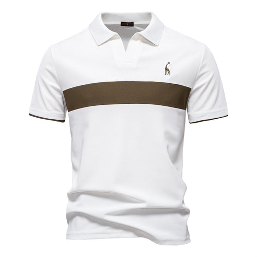 Herren Poloshirt mit modernem Blockdesign und hochwertiger Baumwollmischung EB