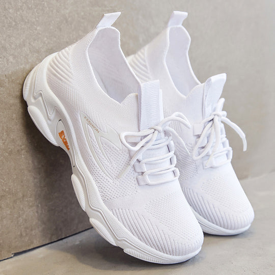 Damen nan minimalistischer Strick-Sockensneaker mit strukturiertem 3D-Obermaterial, anatomischem Memory-Fußbett und profiliertem EVA-Plateau EB