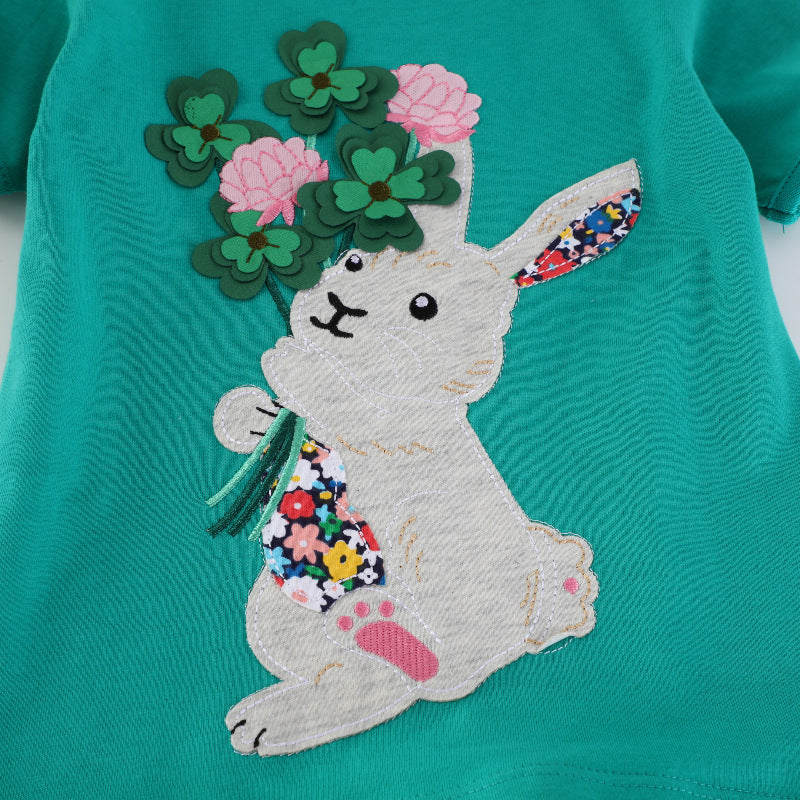 Kinder T-Shirt mit kreativem Hasen-Motiv EB