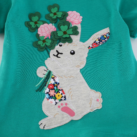 Kinder T-Shirt mit kreativem Hasen-Motiv EB