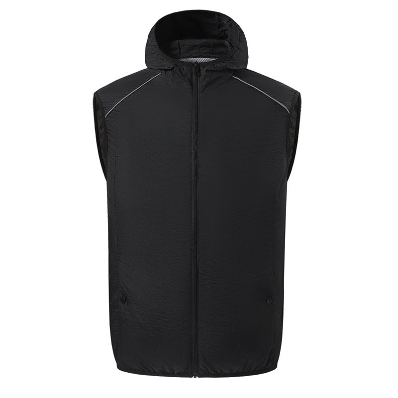 Herren nan leichte wasserdichte Kapuzenjacke winddicht mit reflektierenden Details EB