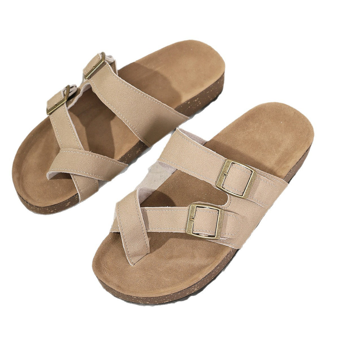 Damen Komfortable Slide-Sandalen mit verstellbaren Riemen EB