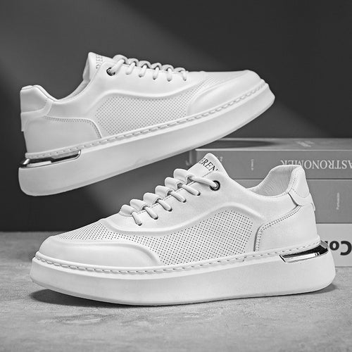 Damen Sportliche Sneaker mit perforierter Oberflächenstruktur und dämpfender Laufsohle EB