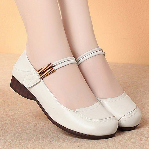 Damen Ballerinas mit flexiblem Riemen und bequemem Fußbett EB