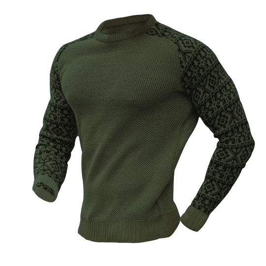 Herren Strickpullover mit grafischem Muster EB