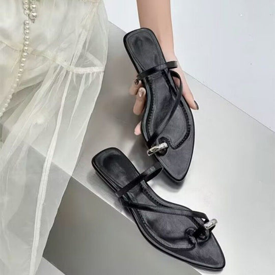 Damen elegante Slingback-Sandalen mit schicker Schnalle EB