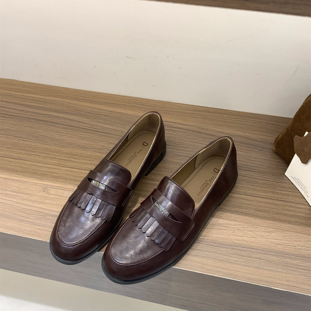 Damen elegante Mokassins mit modischem Quasten-Design EB