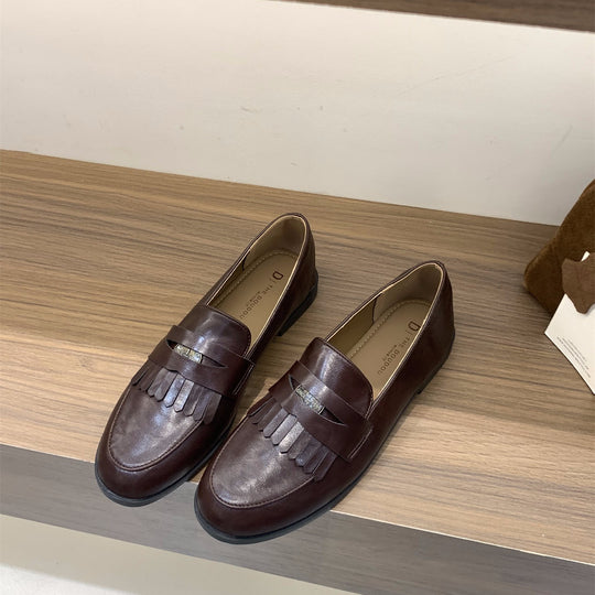 Damen elegante Mokassins mit modischem Quasten-Design EB