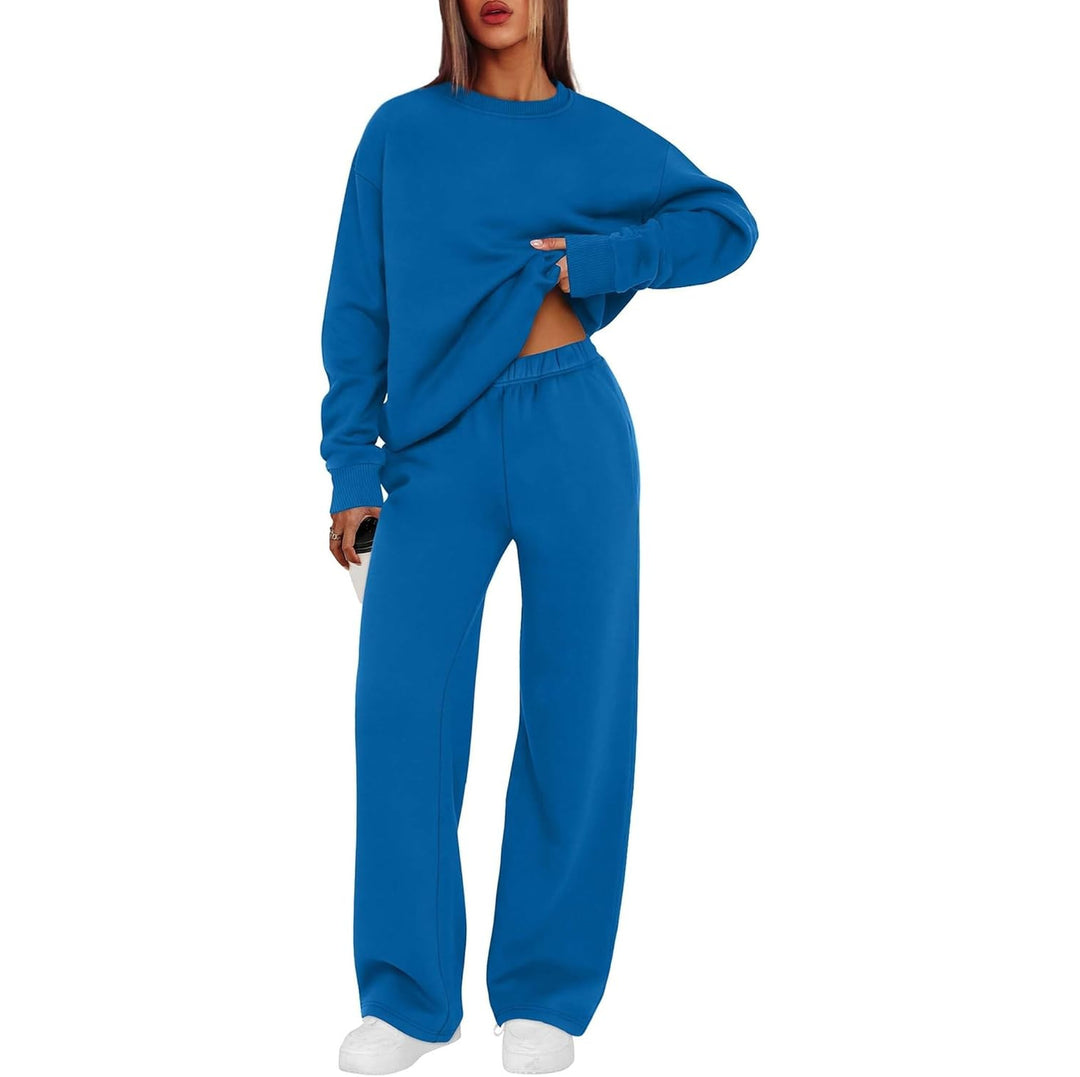Damen nan lässiges Sweatshirt und weite Jogginghose Set EB