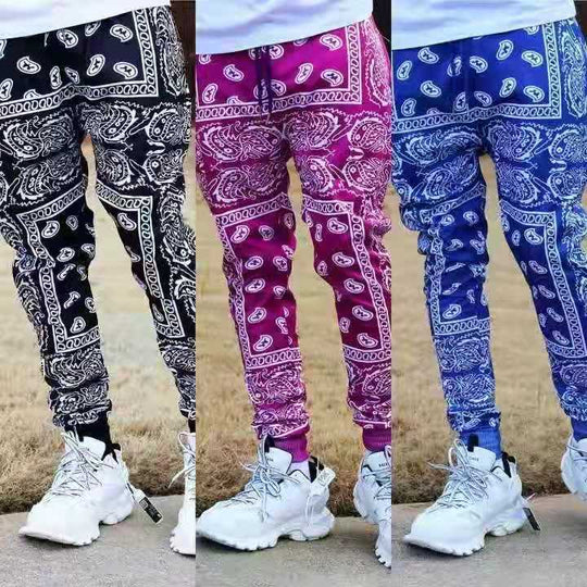 Herren Cargo-Jogginghose im extravaganten Paisley-Muster EB