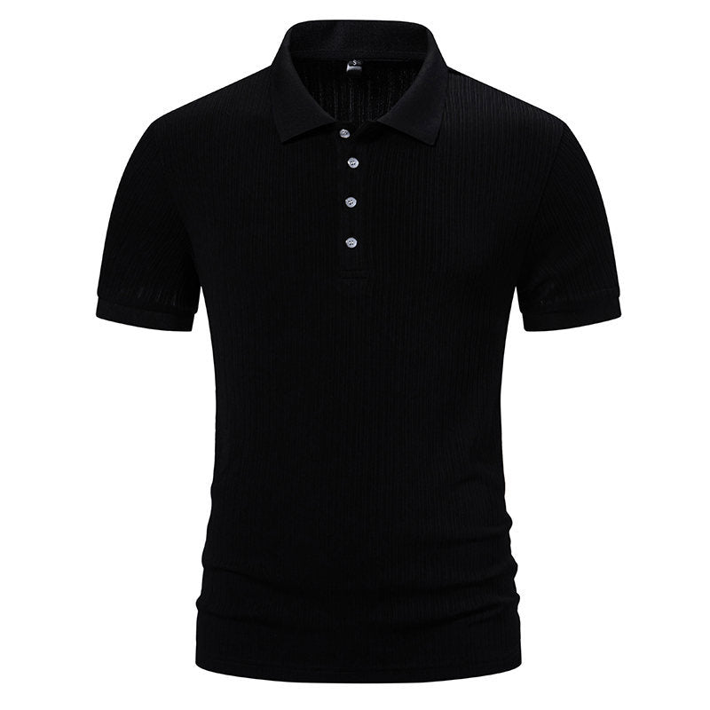 Herren modisches Kurzarm-Polohemd mit strukturiertem Design und hochwertigem Material EB
