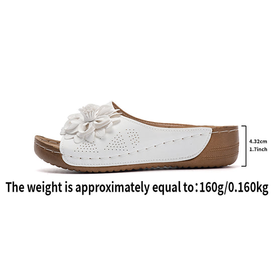 Damen Komfortable und stilvolle Badesandalen mit floralem Design EB