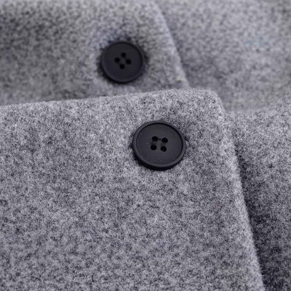 Damen eleganter Bouclé-Mantel EB