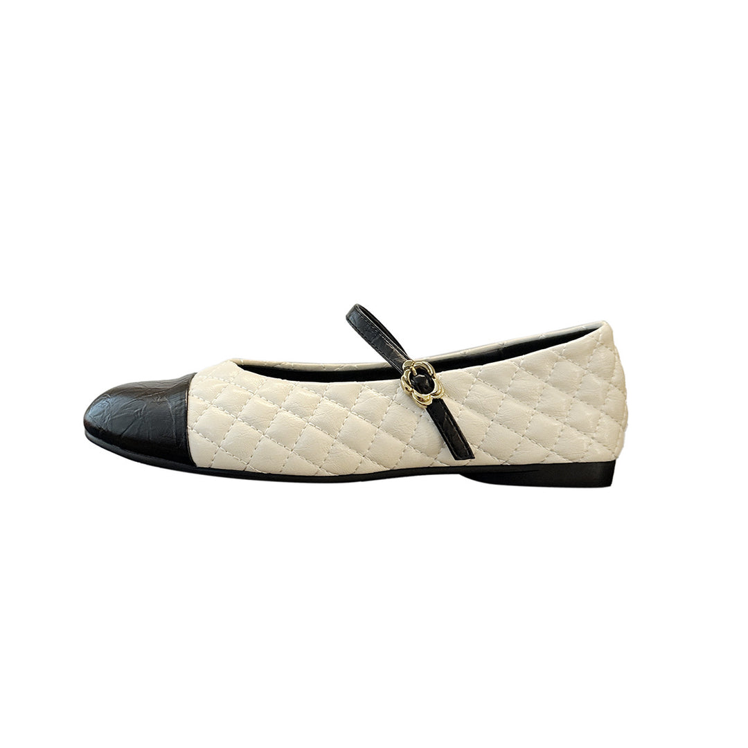 Damen Ballerinas mit elegantem Riemchen und modernem Steppmuster EB