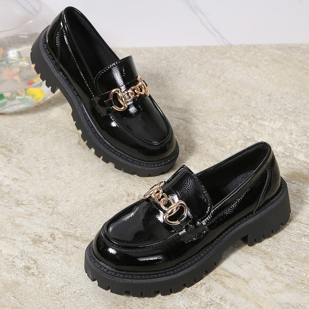 Damen Mokassin-Pantoletten mit eleganter Schnalle und rutschfester Sohle EB