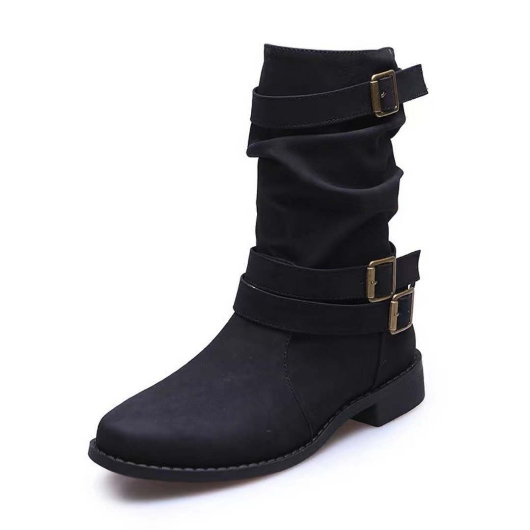 EB | Stiefeletten mit Schnallenriemen Mehrere Riemen