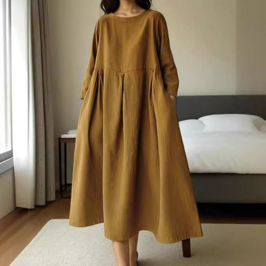 Damen Midikleid mit innovativem Falten-Design EB