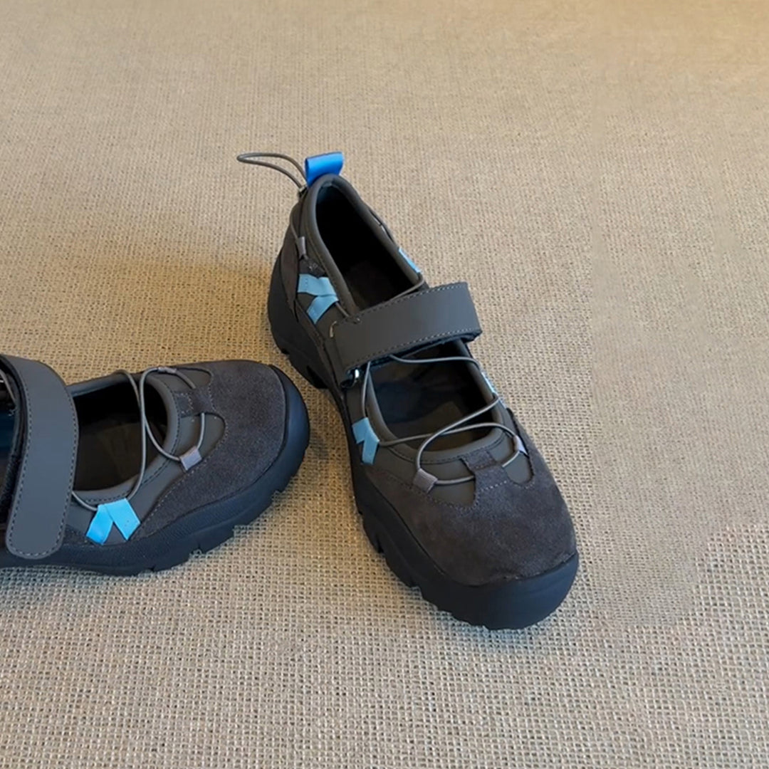 Damen Outdoor-Schuhe mit praktischem Velcro-Verschluss und atmungsaktivem Obermaterial EB