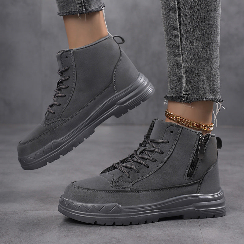 Damen modische Winterstiefel mit praktischem Reißverschluss und rutschfester Sohle EB
