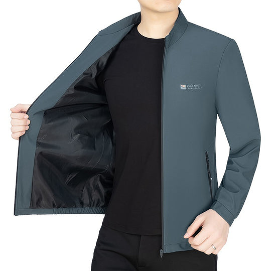 Herren Winddichte Softshell-Übergangsjacke mit wärmendem Teddyfutter EB
