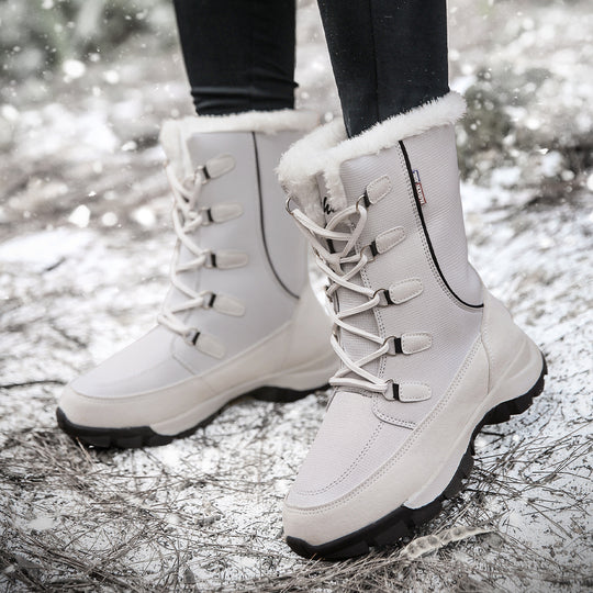Damen isolierte Winterstiefel mit rutschfester Sohle und weichem Innenfutter EB