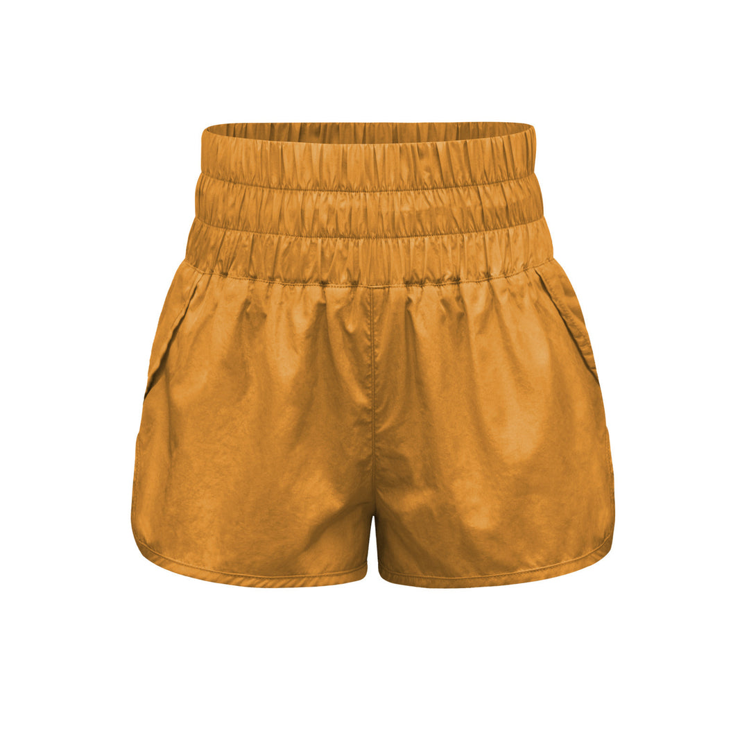 Damen sportliche Shorts mit elastischem Bund und praktischen Eingrifftaschen EB