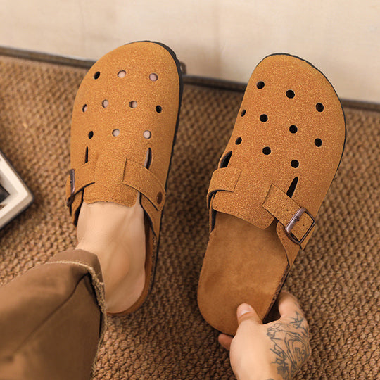 Damen Komfortable Clogs mit verstellbarem Riemen und atmungsaktiver Oberflächenstruktur EB
