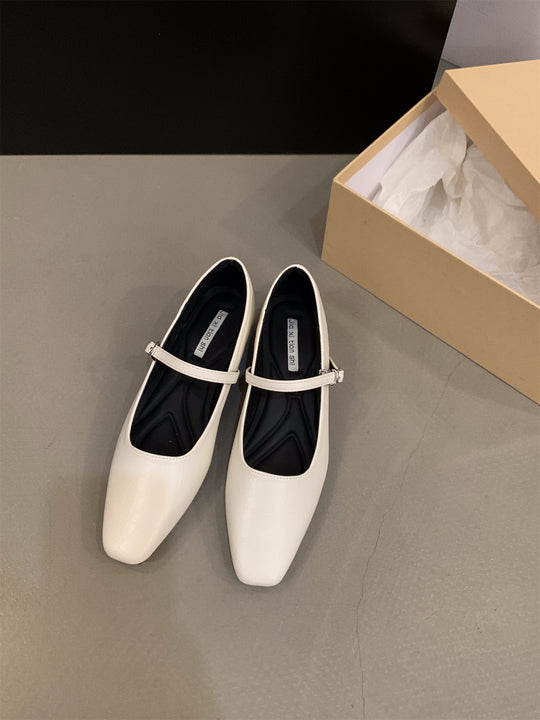 Damen elegante Ballerinas mit glänzender Metalloberfläche und komfortabler Ferse EB