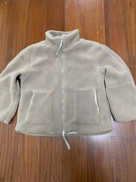 Damen Fleecejacke mit hohem Kragen und praktischen Taschen EB