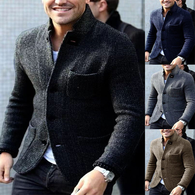 Herren modischer Blazer mit strukturiertem Stoff EB