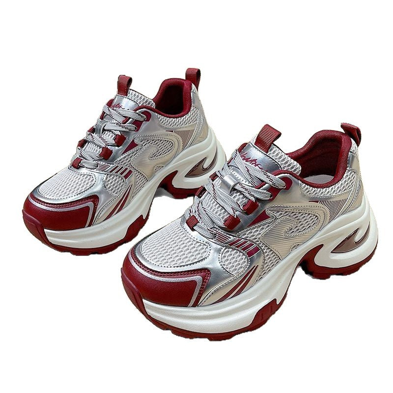 Damen Sportliche Sneakers mit atmungsaktivem Obermaterial und stoßdämpfender Sohle EB