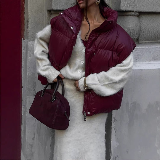 Damen Übergangsjacke im modischen Steppdesign mit hohem Kragen EB