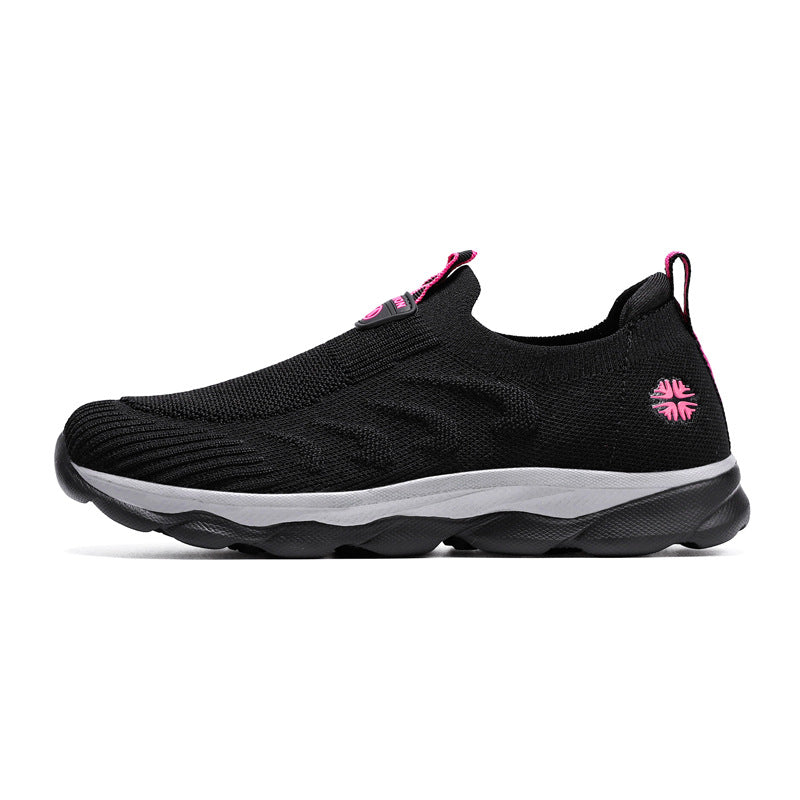 Damen Bequeme Slip-On Laufschuhe mit Elastischem Einstieg EB