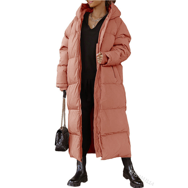 Damen Lange gesteppte Winterjacke EB