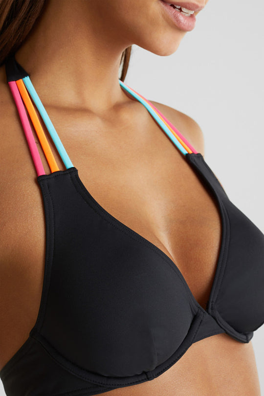 Damen Triangel-Bikini mit bunten verstellbaren Trägern EB