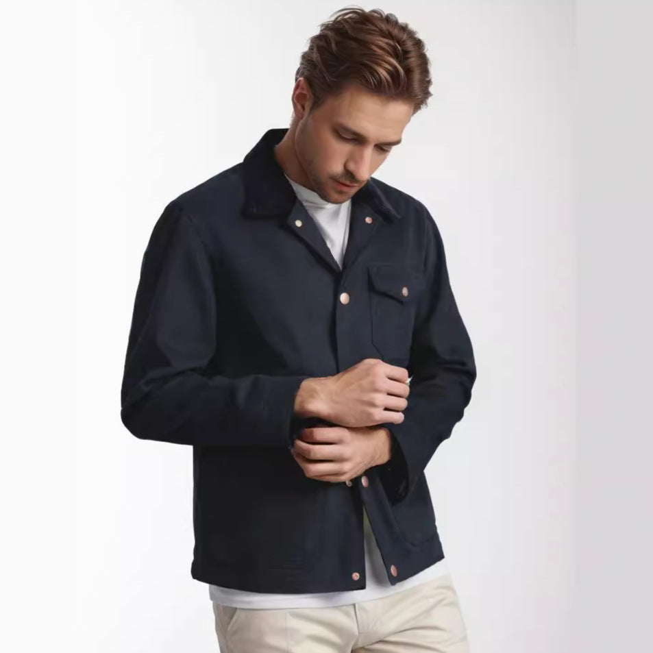 Herren zeitlose Jacke mit strukturiertem Design EB