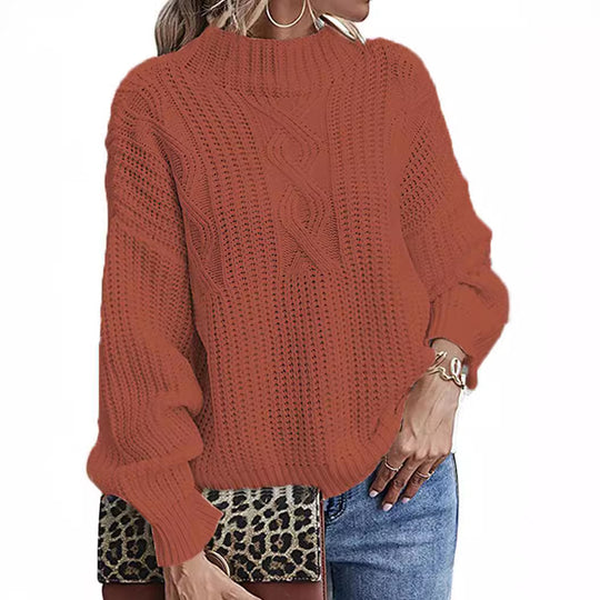 Damen Strickpullover mit elegantem Zopfdesign und modernem Schnitt EB