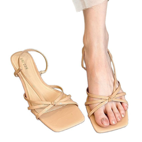 Damen elegante Sling-Sandalen mit verstellbaren Riemen und komfortablem Fußbett EB