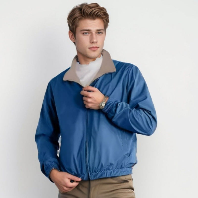 Herren leichte Windbreaker-Jacke mit praktischen Seitentaschen EB