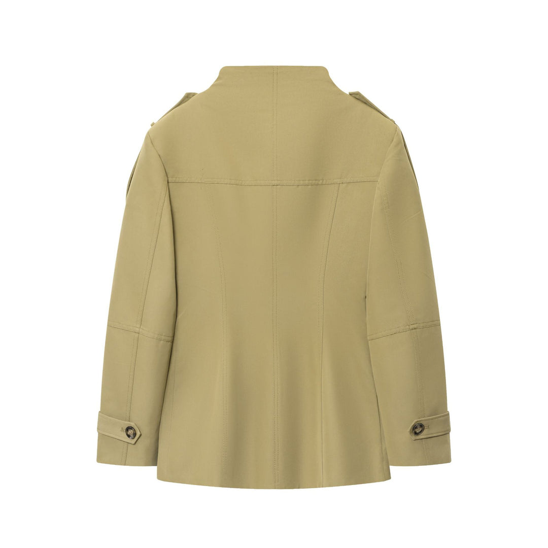 Damen Utility-Jacke mit hohen Kragen und praktischen Taschen EB