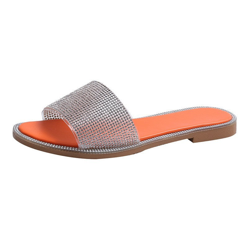 Damen Luxus Hausschuhe mit Strass-Details EB