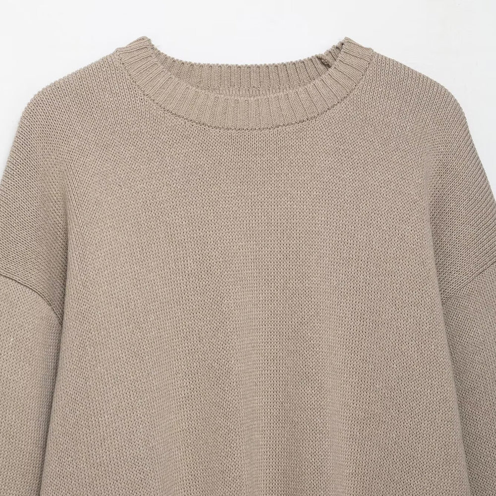 Damen lässiger Strickpullover EB