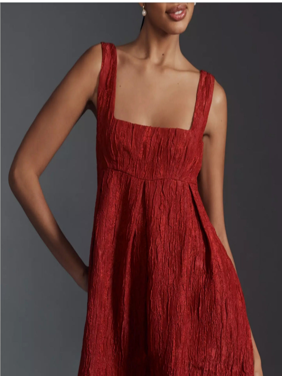 Damen Sommerkleid mit quadratischem Ausschnitt und voluminösem Schnitt EB