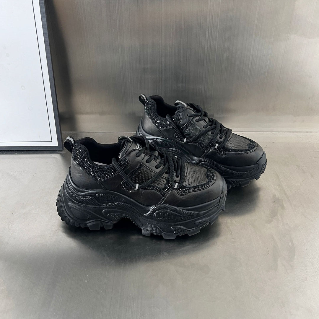 Damen Sportliche Chunky Sneakers mit atmungsaktiver Obermaterialkombination und rutschfester Sohle EB